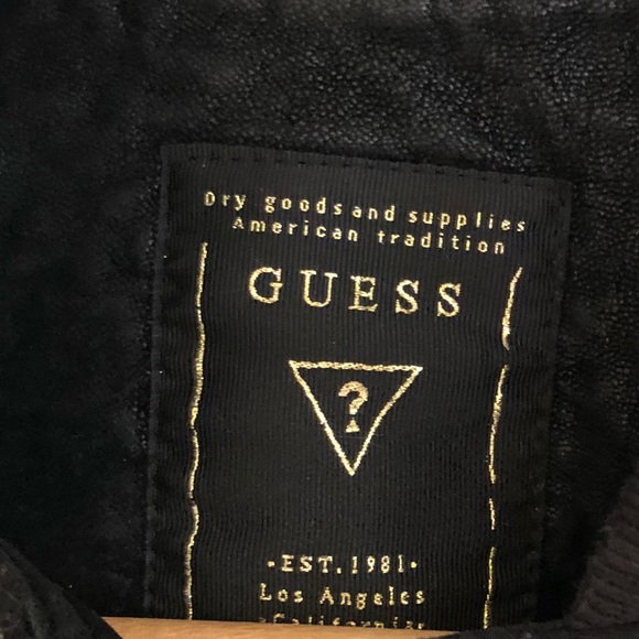 Fall Guess Black Moto Jacket Size Small - Picture 4 of 4